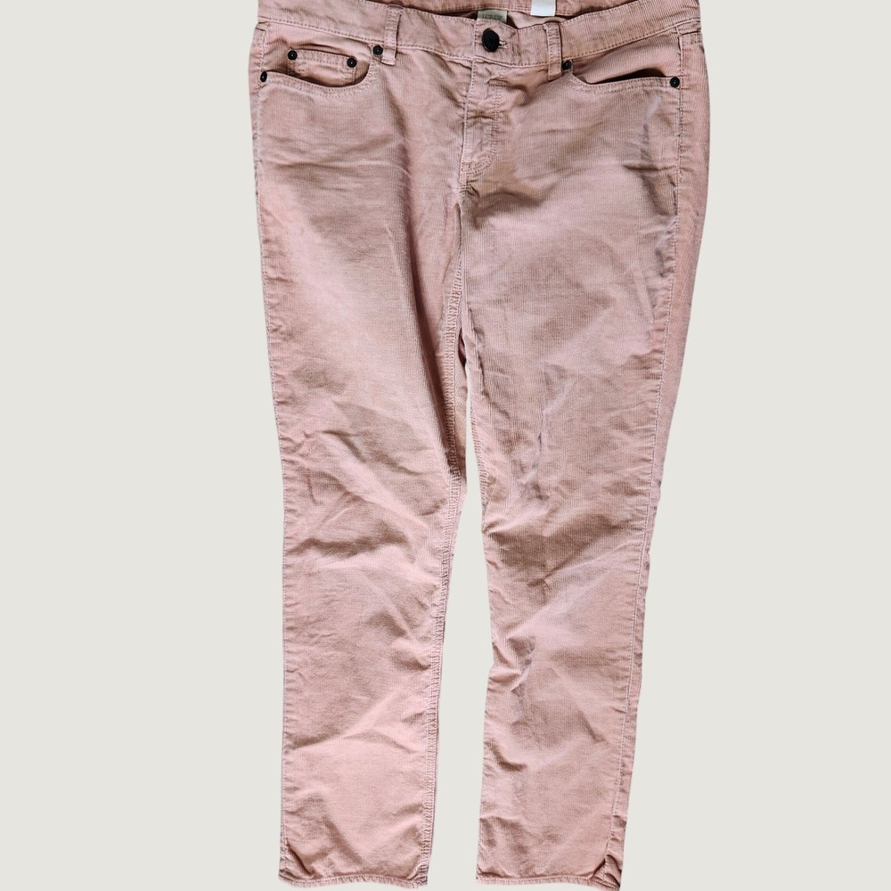 J.Crew Womens Dusty Pink Corduroy City Fit Straight Leg Pants 10 Short
